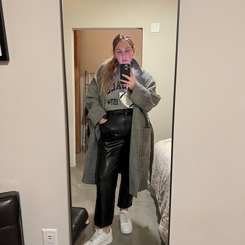 All Saints Lara Plaid Robe Coat